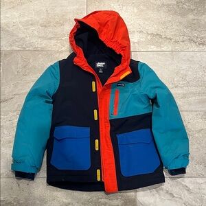 Lands' End Kids Colorblock Jacket - Red, Blue, Teal, Black